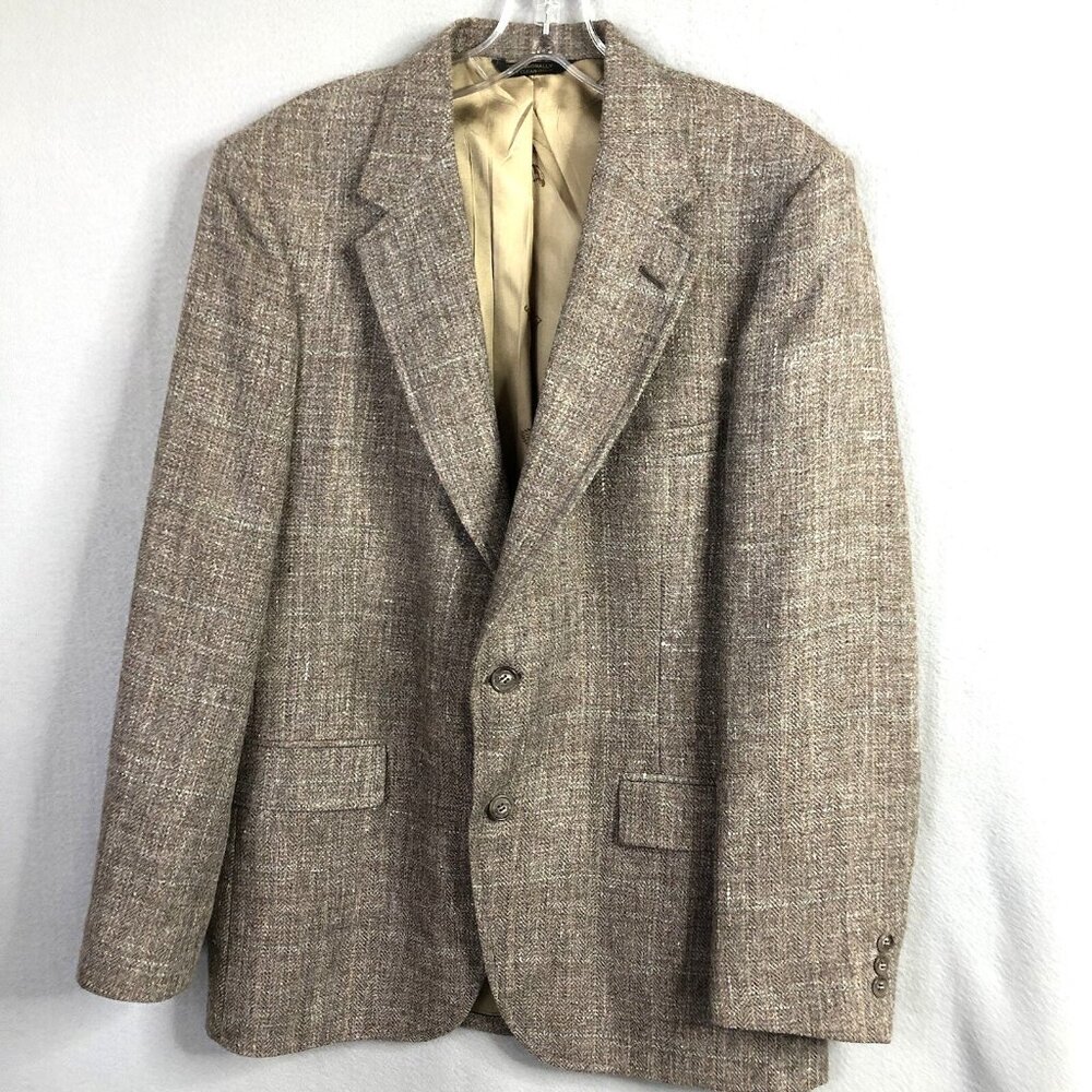 Vintage Golden Eagle Sports Coat Mens 40R Tan Taupe Wool? Classic USA Union Made